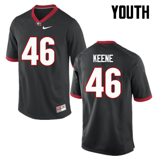 Georgia Bulldogs Youth Michael Keene #46 Black Stitched College UGA Football Jersey 23JH013JZ